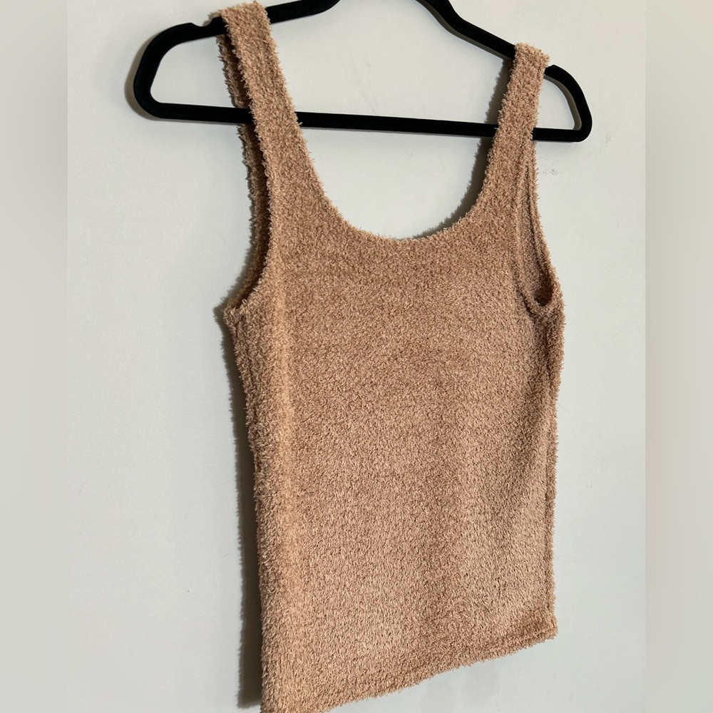 Steve Madden Teddy cozy Tan Sleeveless Top
